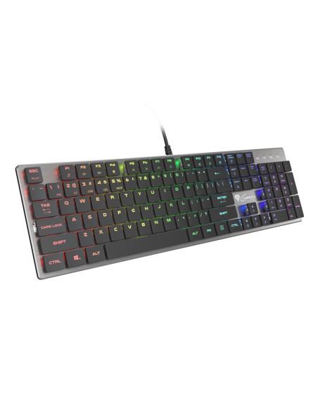 GENESIS Thor 420 RGB teclado Juego USB QWERTY Internacional de EE.UU. Plata