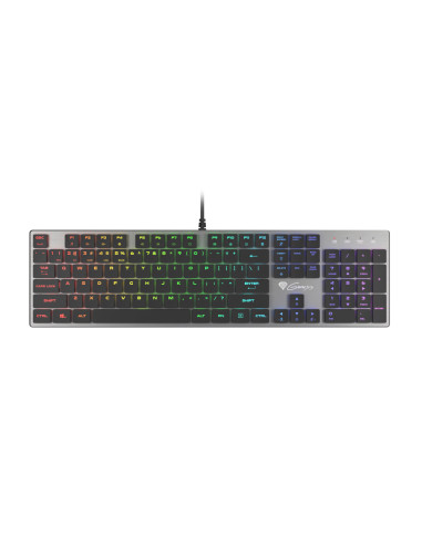 GENESIS Thor 420 RGB teclado Juego USB QWERTY Internacional de EE.UU. Plata
