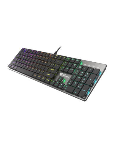 GENESIS Thor 420 RGB teclado Juego USB QWERTY Internacional de EE.UU. Plata