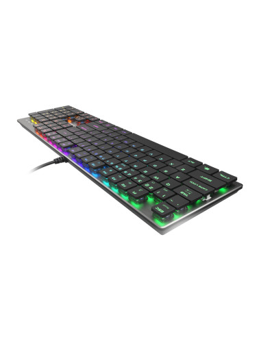 GENESIS Thor 420 RGB teclado Juego USB QWERTY Internacional de EE.UU. Plata