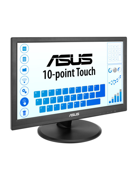 ASUS Touch VT169HE pantalla para PC 39,6 cm (15.6") 1920 x 1080 Pixeles Full HD LED Pantalla táctil Mesa Negro