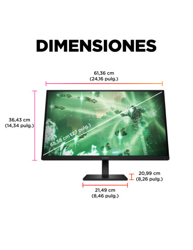 OMEN by HP Monitor gaming de 27 pulgadas, QHD y 165 Hz - OMEN 27q