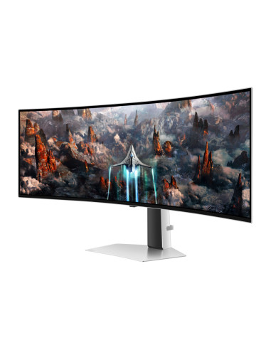 Samsung G93SC pantalla para PC 124,5 cm (49") 5120 x 1440 Pixeles Dual QHD OLED Plata