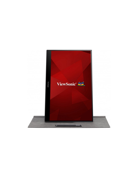 Viewsonic TD1655 pantalla para PC 39,6 cm (15.6") 1920 x 1080 Pixeles Full HD LED Pantalla táctil Multi-usuario Negro, Plata