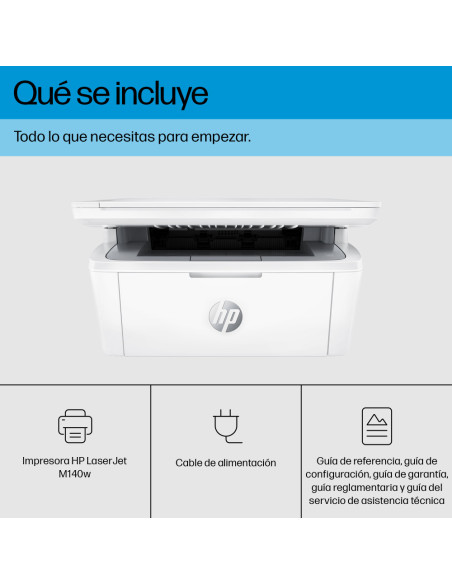 HP LaserJet M140w Inalámbrico Multifunction Blanco y negro Impresora, Fotocopiadora, escáner