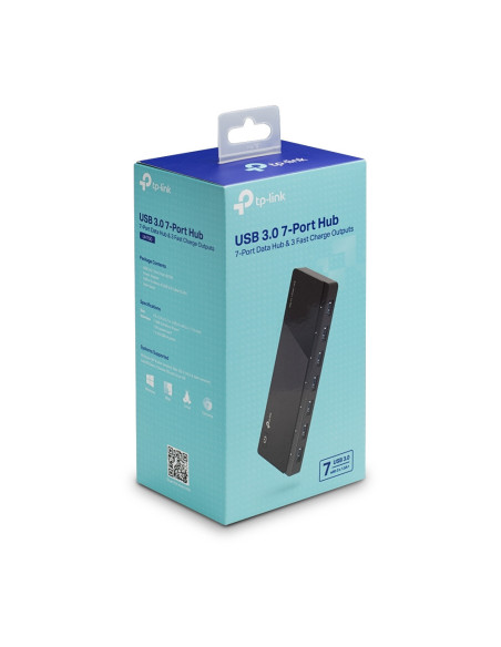 TP-Link UH700 hub de interfaz USB 3.2 Gen 1 (3.1 Gen 1) Micro-B 5000 Mbit/s Negro