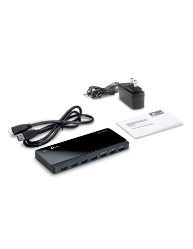 TP-Link UH700 hub de interfaz USB 3.2 Gen 1 (3.1 Gen 1) Micro-B 5000 Mbit/s Negro