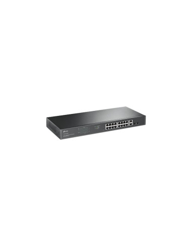 TP-Link TL-SG1218MPE Gestionado L2 Gigabit Ethernet (10/100/1000) Energía sobre Ethernet (PoE) 1U Negro