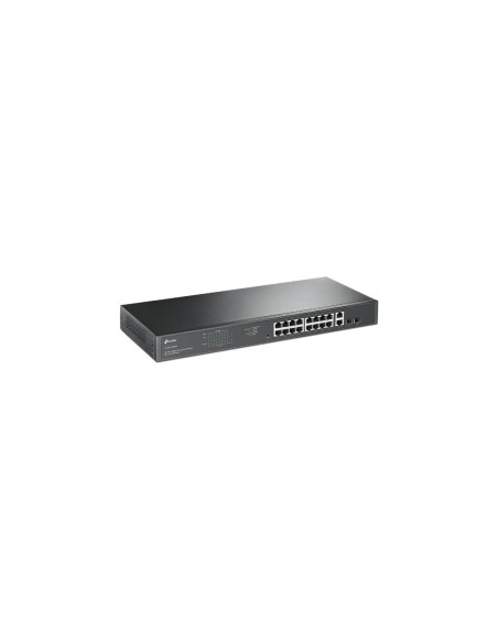 TP-Link TL-SG1218MPE Gestionado L2 Gigabit Ethernet (10/100/1000) Energía sobre Ethernet (PoE) 1U Negro
