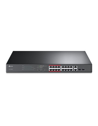 TP-Link TL-SL1218MP No administrado Gigabit Ethernet (10/100/1000) Energía sobre Ethernet (PoE) 1U Negro