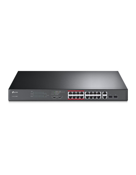 TP-Link TL-SL1218MP No administrado Gigabit Ethernet (10/100/1000) Energía sobre Ethernet (PoE) 1U Negro