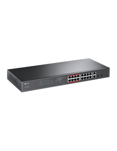 TP-Link TL-SL1218MP No administrado Gigabit Ethernet (10/100/1000) Energía sobre Ethernet (PoE) 1U Negro