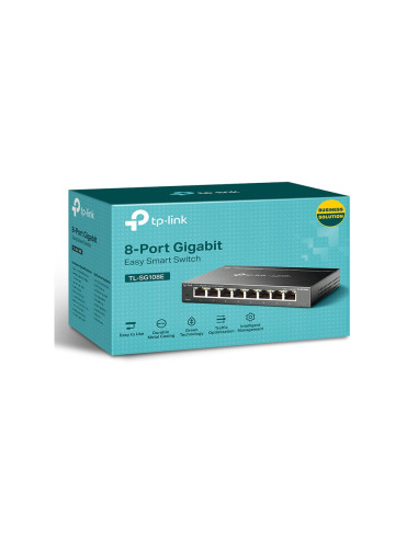 TP-Link TL-SG108E Gestionado L2 Gigabit Ethernet (10/100/1000) Negro