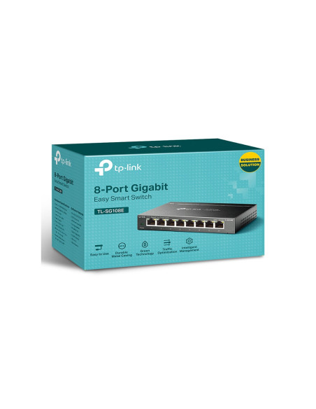 TP-Link TL-SG108E Gestionado L2 Gigabit Ethernet (10/100/1000) Negro