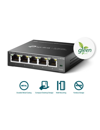 TP-Link TL-SG105E Gestionado L2 Gigabit Ethernet (10/100/1000) Negro