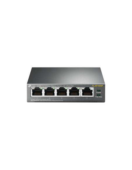TP-Link TL-SF1005P No administrado Fast Ethernet (10/100) Energía sobre Ethernet (PoE) Negro
