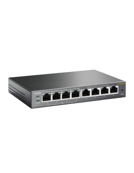 TP-Link TL-SG108PE Gestionado L2 Gigabit Ethernet (10/100/1000) Energía sobre Ethernet (PoE) Negro