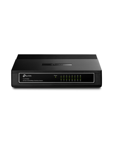 TP-Link TL-SF1016D No administrado Fast Ethernet (10/100) Negro