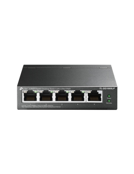 TP-Link TL-SG1005LP switch No administrado Gigabit Ethernet (10/100/1000) Energía sobre Ethernet (PoE) Negro