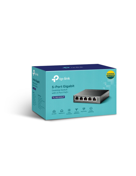 TP-Link TL-SG1005LP switch No administrado Gigabit Ethernet (10/100/1000) Energía sobre Ethernet (PoE) Negro