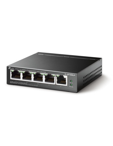 TP-Link TL-SF1005LP switch No administrado Fast Ethernet (10/100) Energía sobre Ethernet (PoE) Negro