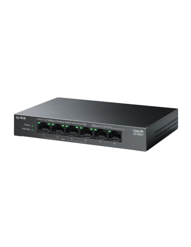 TP-Link LiteWave LS106LP switch No administrado Fast Ethernet (10/100) Energía sobre Ethernet (PoE) Negro