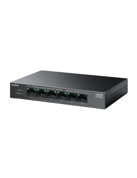 TP-Link LiteWave LS106LP switch No administrado Fast Ethernet (10/100) Energía sobre Ethernet (PoE) Negro