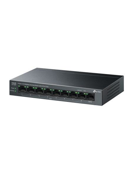 TP-Link LiteWave LS109P switch No administrado Fast Ethernet (10/100) Energía sobre Ethernet (PoE) Negro