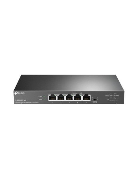 TP-Link TL-SG105PP-M2 switch No administrado Gigabit Ethernet (10/100/1000) Energía sobre Ethernet (PoE) Negro