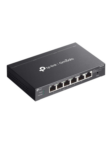 TP-Link Omada ES206GP switch Gestionado Gigabit Ethernet (10/100/1000) Energía sobre Ethernet (PoE) Negro