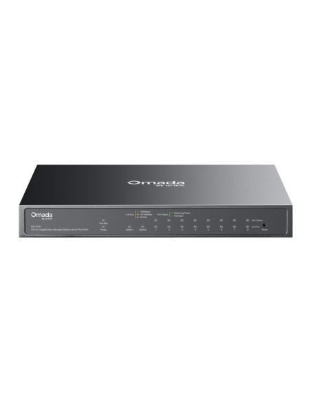 TP-Link Omada ES210GP switch Gestionado L2 Gigabit Ethernet (10/100/1000) Energía sobre Ethernet (PoE) DIN rail Negro