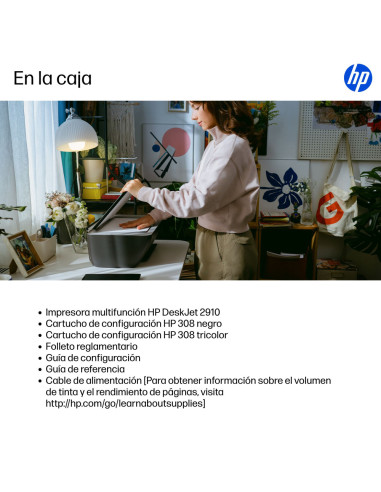 HP DeskJet 2910 Inalámbrico All-in-One Color Impresora