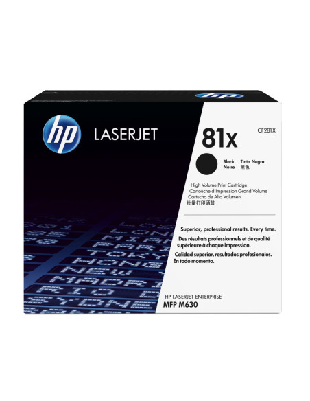 HP Cartucho de tóner original LaserJet 81X de alta capacidad negro
