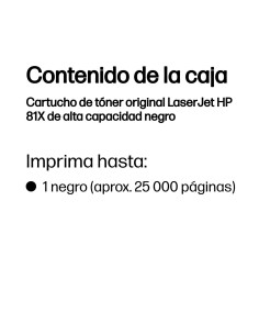 HP Cartucho de tóner original LaserJet 81X de alta capacidad negro 2