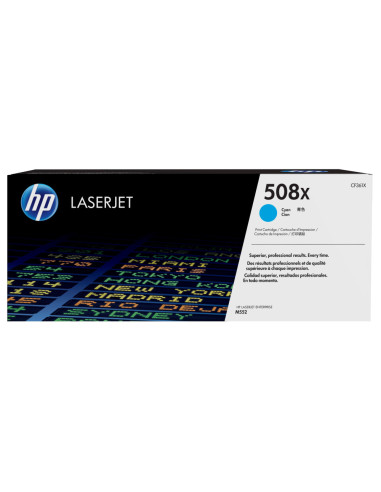 HP Cartucho de tóner original LaserJet 508X cian de alta capacidad