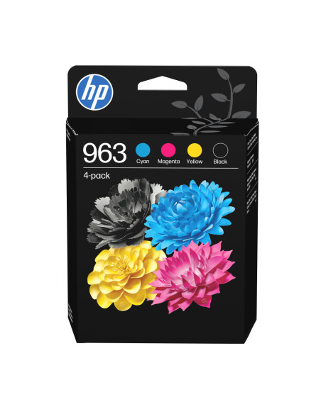 HP Paquete de 4 cartuchos de tinta Original 963 negro/cian/magenta/amarillo