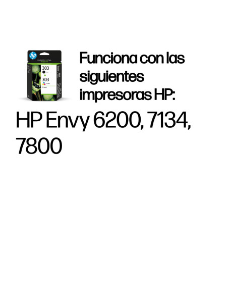 HP Paquete de 2 cartuchos de tinta Original 303 negro/tricolor