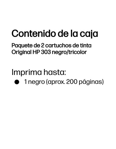 HP Paquete de 2 cartuchos de tinta Original 303 negro/tricolor