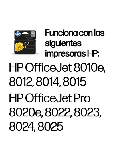 HP Cartucho de tinta Original 912 amarillo