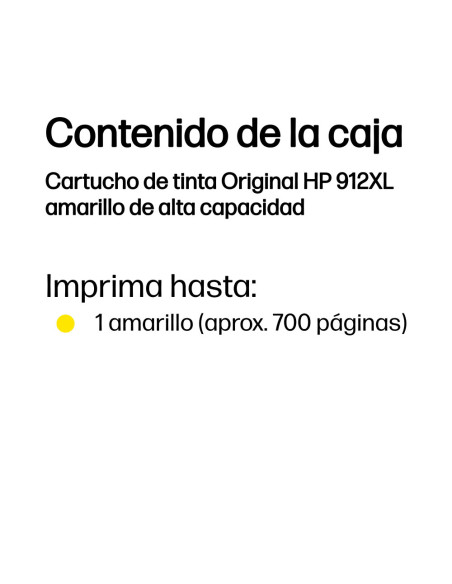 HP Cartucho de tinta Original 912XL amarillo de alta capacidad