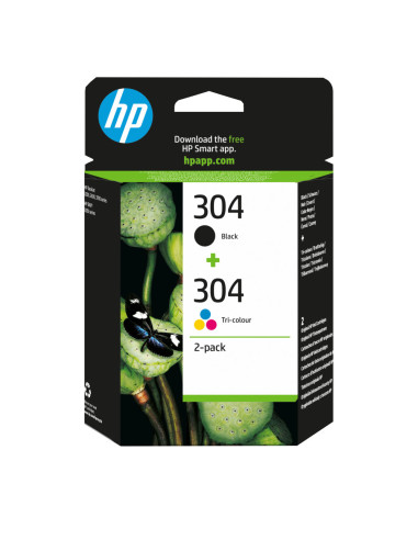 HP Paquete de 2 cartuchos de tinta Original 304 negro/tricolor
