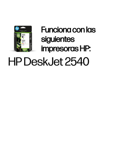 HP Pack de ahorro de 2 cartuchos de tinta original 301 negro/Tri-color
