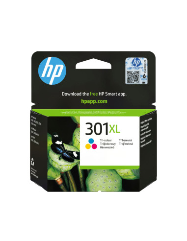 HP Cartucho de tinta original 301XL de alta capacidad Tri-color