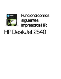 HP Cartucho de tinta original 301XL de alta capacidad negro 2