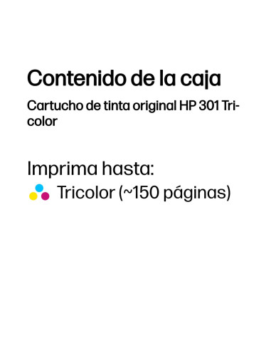 HP Cartucho de tinta original 301 Tri-color