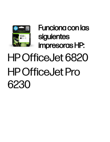 HP Cartucho de tinta original 934XL de alta capacidad negro