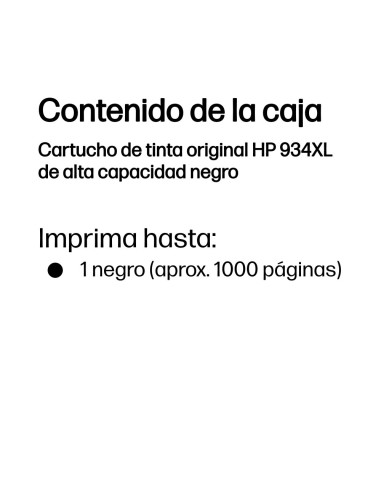 HP Cartucho de tinta original 934XL de alta capacidad negro