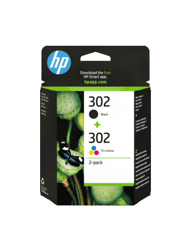 HP Paquete de ahorro de 2 cartuchos de tinta original 302 negro/tricolor