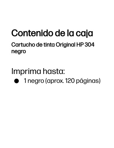 HP Cartucho de tinta Original 304 negro