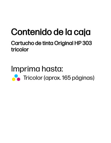 HP Cartucho de tinta Original 303 tricolor